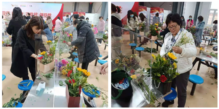 魅力女性 如花绽放 --学校工会举办庆祝“三八”国际妇女节插花艺术培训活动(图2)