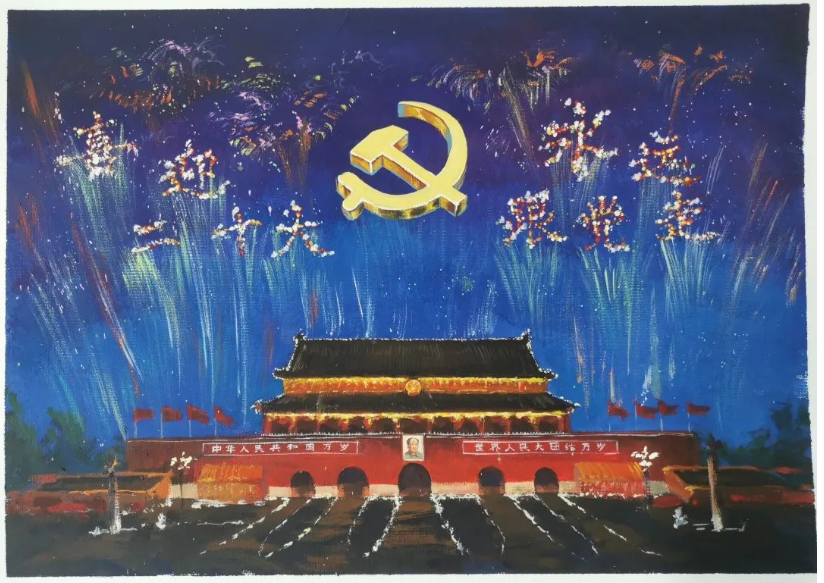 学校“喜迎二十大 永远跟党走”系列主题宣传活动作品展（一）(图1)